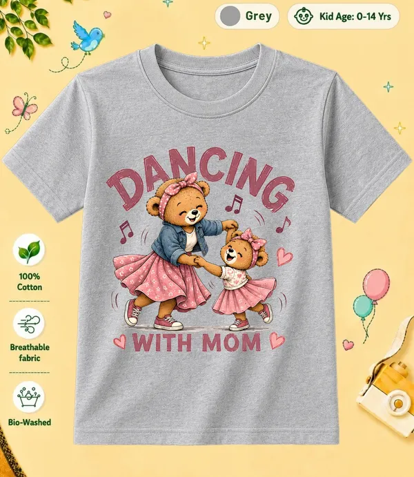 Dancing_With_Mom_Kid_Cotton_Tshirt