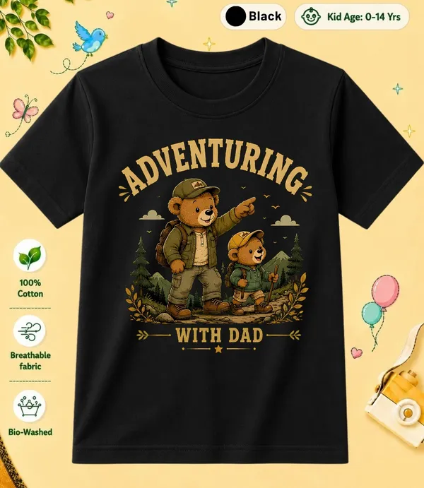 Adventuring_With_Dad_Kid_Cotton_Tshirt