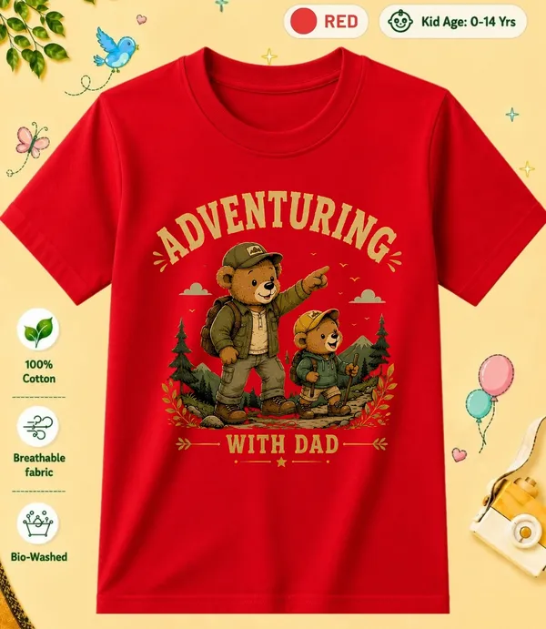 Adventuring_With_Dad_Kid_Cotton_Tshirt