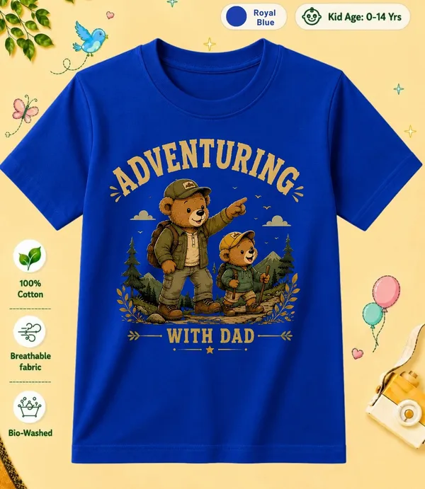 Adventuring_With_Dad_Kid_Cotton_Tshirt