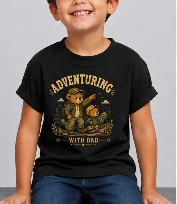Adventuring_With_Dad_Kid_Cotton_Tshirt