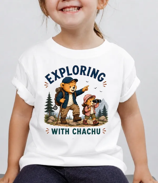 Exploring_With_Chachu_Kid_Cotton_Tshirt
