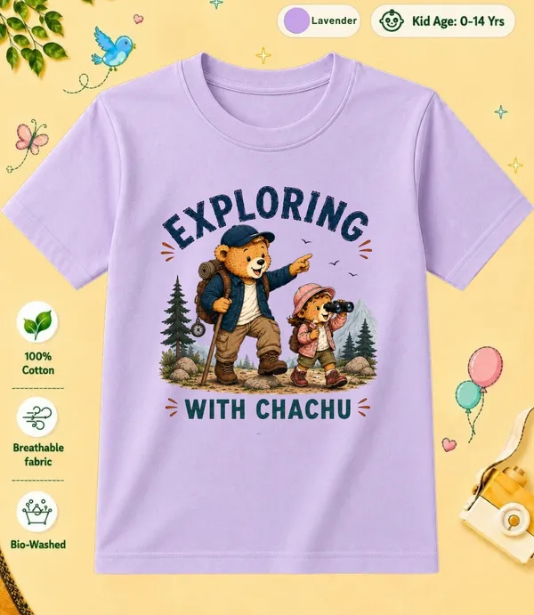 Exploring_With_Chachu_Kid_Cotton_Tshirt