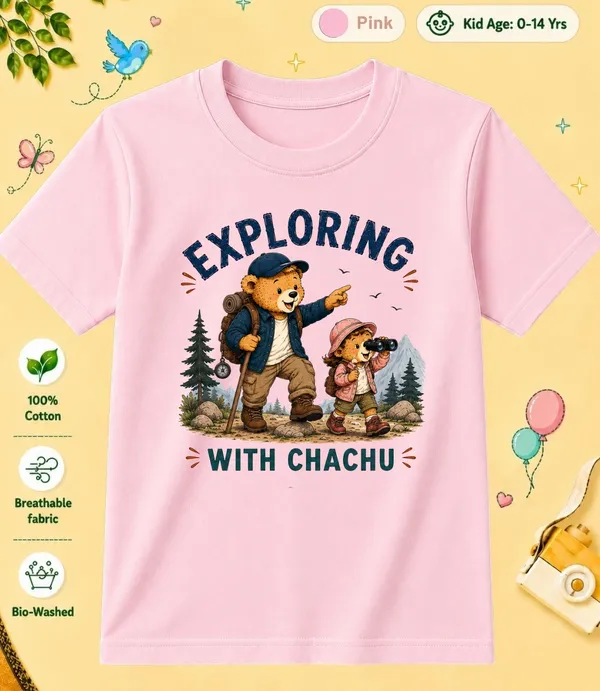 Exploring_With_Chachu_Kid_Cotton_Tshirt