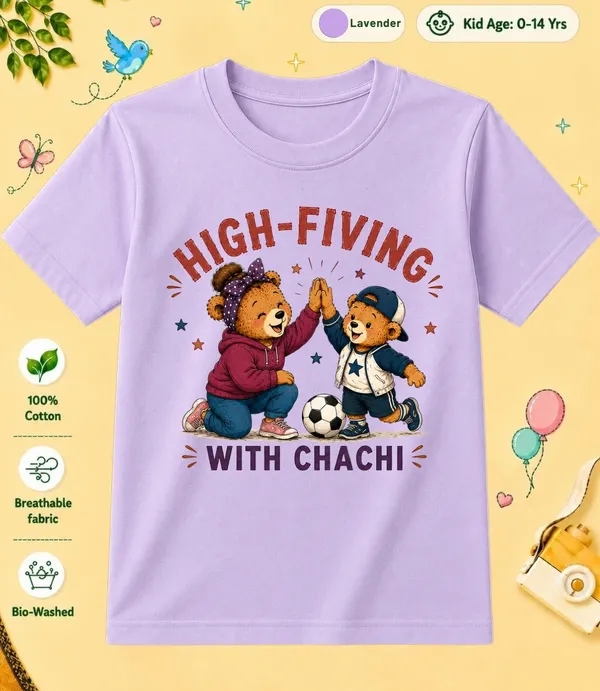 High_-Fiving_With_Chachi_Kid_Cotton_Tshirt