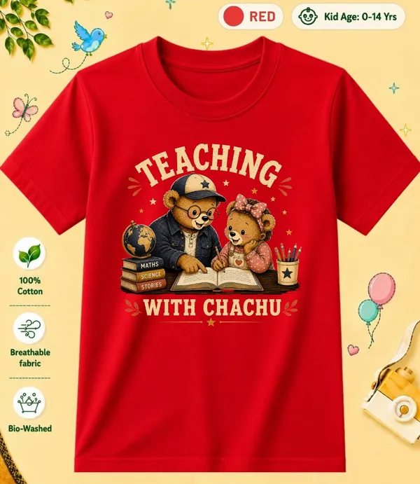 Teaching_With_Chachu_Kid_Cotton_Tshirt