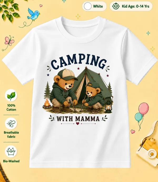 Camping_With_Mamma_Kid_Cotton_Tshirt