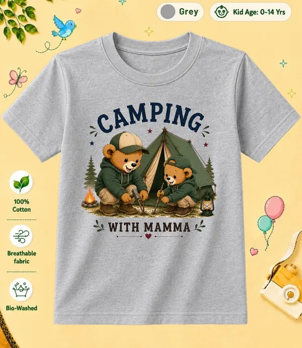 Camping_With_Mamma_Kid_Cotton_Tshirt