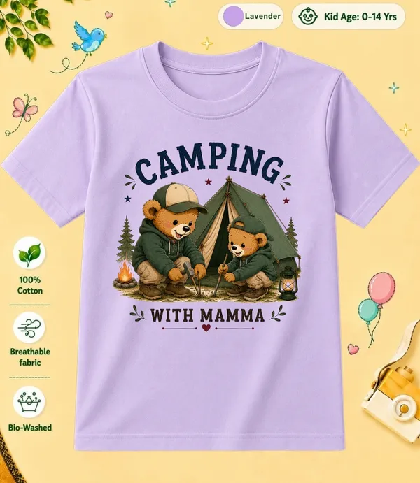 Camping_With_Mamma_Kid_Cotton_Tshirt