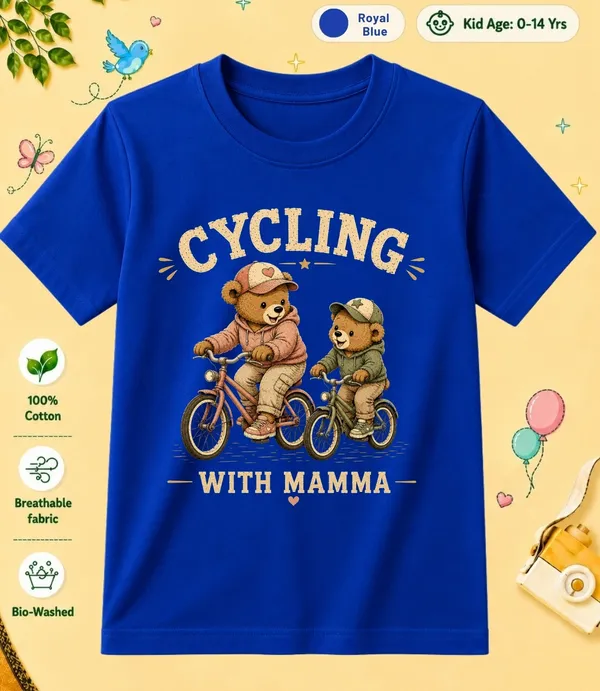 Cycling_With_Mamma_Kid_Cotton_Tshirt
