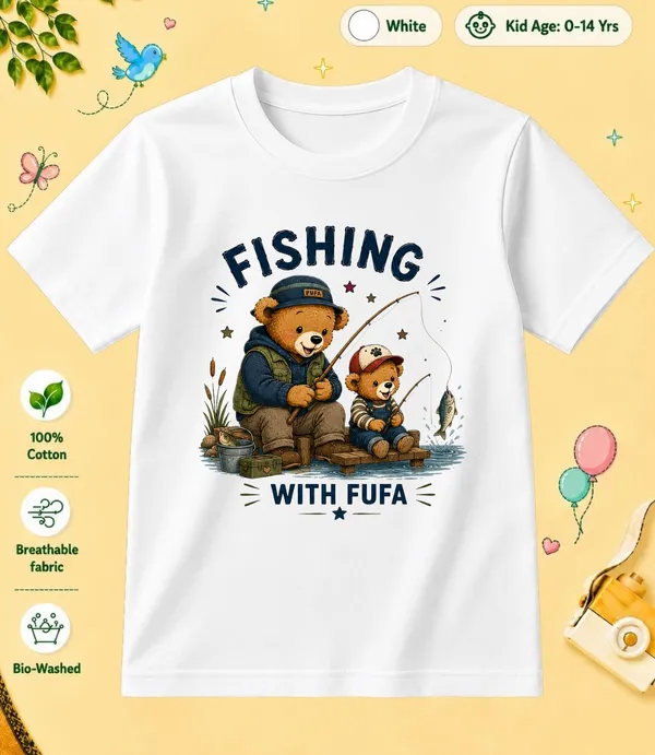 Fising_With_Fufa_Kid_Cotton_Tshirt
