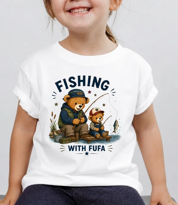 Fising_With_Fufa_Kid_Cotton_Tshirt
