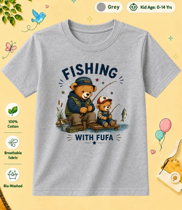 Fising_With_Fufa_Kid_Cotton_Tshirt