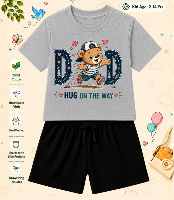 Dad_Hug_On_The_Way_-Kids_Regular_Short_Co-ord_Sets