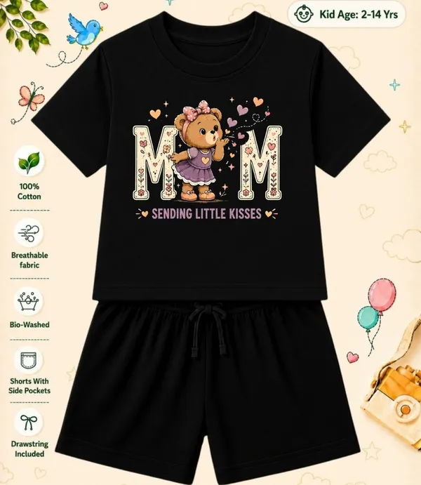 Mom_Sending_Little_Kisses_-Kids_Regular_Short_Co-ord_Sets