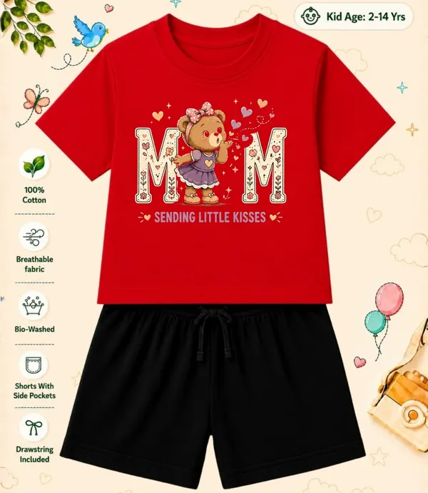 Mom_Sending_Little_Kisses_-Kids_Regular_Short_Co-ord_Sets