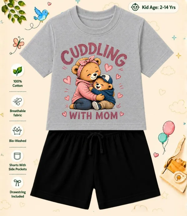 Cuddling_With_Mom_-Kids_Regular_Short_Co-ord_Sets