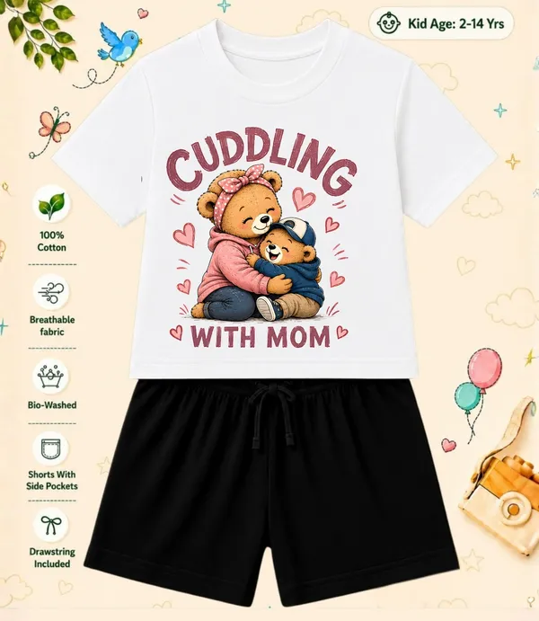 Cuddling_With_Mom_-Kids_Regular_Short_Co-ord_Sets