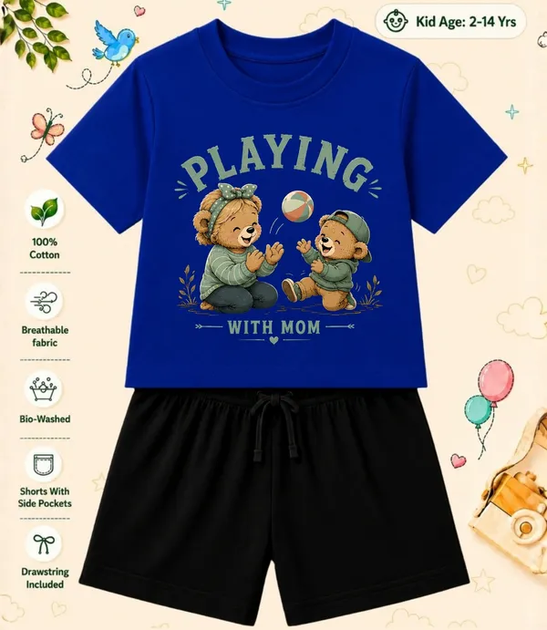 Playing_With_Mom_-Kids_Regular_Short_Co-ord_Sets