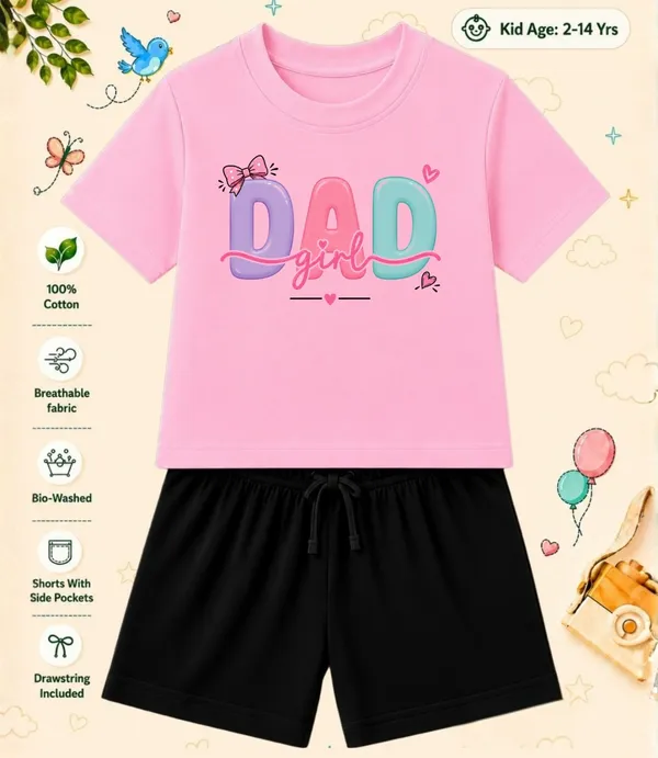 Dad_Girl-Kids_Regular_Short_Co-ord_Sets