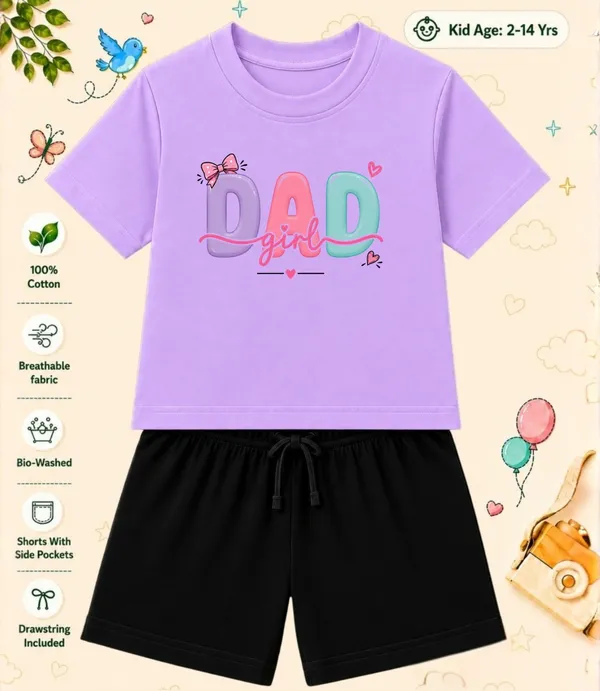 Dad_Girl-Kids_Regular_Short_Co-ord_Sets