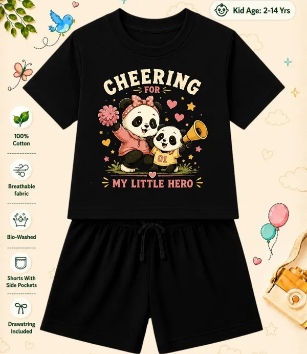 Cheering_My_Litle_Hero-Kids_Regular_Short_Co-ord