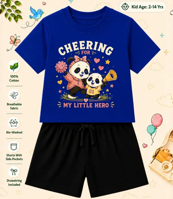 Cheering_My_Litle_Hero-Kids_Regular_Short_Co-ord