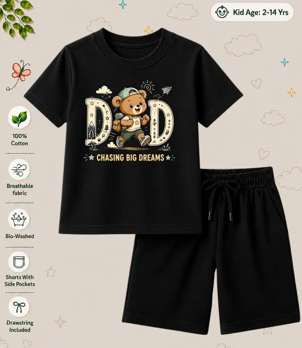 Dad_Chasing_Big_Dream_Kids_Bermuda_Short_Co-ord_Sets