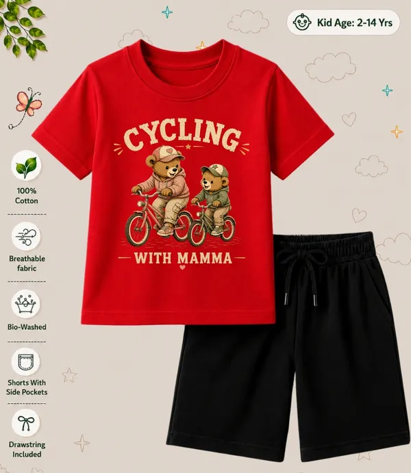 Cycling_With_Mama_Kids_Bermuda_Short_Co-ord_Sets