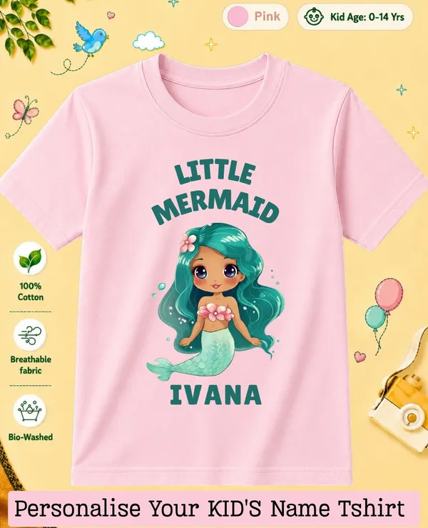 LittleMermaid_Kids_Custom_Tshirt