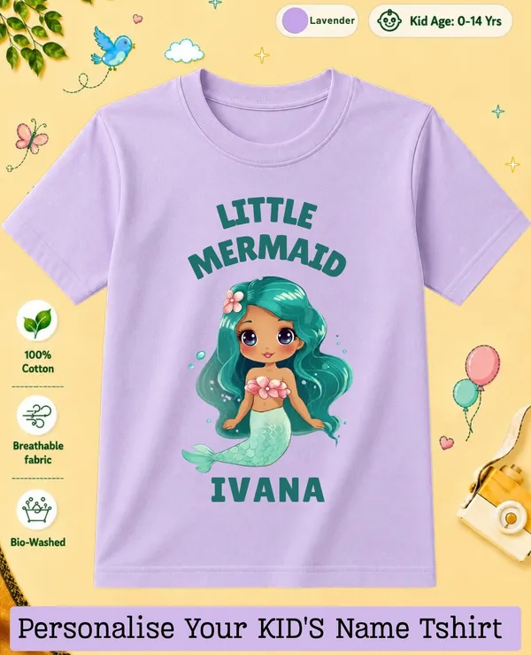 LittleMermaid_Kids_Custom_Tshirt