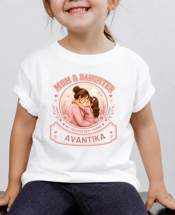 Mom_&_Daughter_Kids_Custom_Tshirt