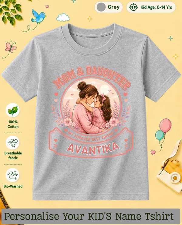Mom_&_Daughter_Kids_Custom_Tshirt