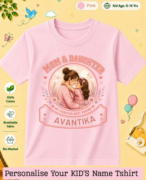 Mom_&_Daughter_Kids_Custom_Tshirt