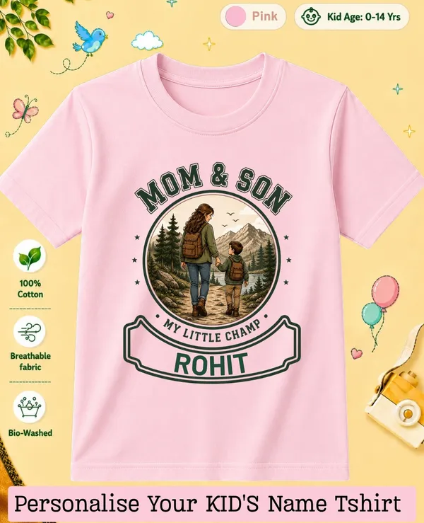 Mom_&_Son_Kids_Custom_Tshirt