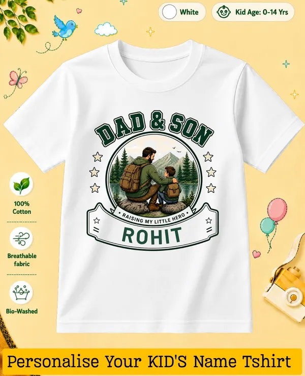 Dad_&_Son_Kids_Custom_Tshirt