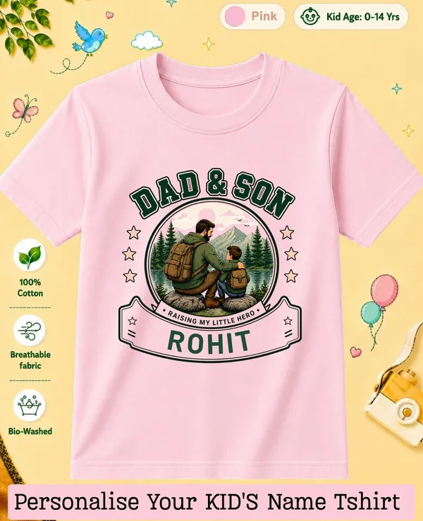 Dad_&_Son_Kids_Custom_Tshirt
