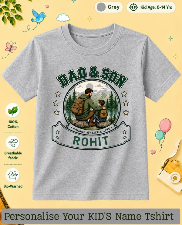 Dad_&_Son_Kids_Custom_Tshirt