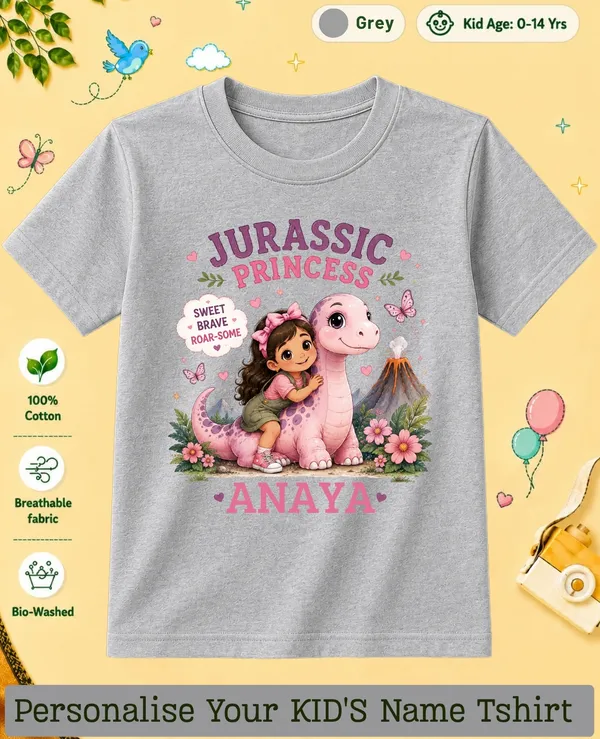 Jurassic_Princess_Kids_Custom_Tshirt