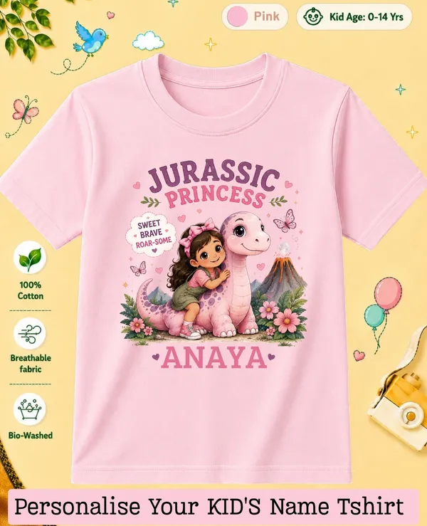 Jurassic_Princess_Kids_Custom_Tshirt