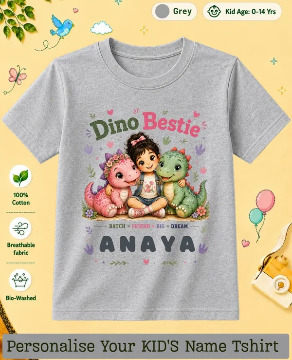Dino_Bestie_Kids_Custom_Tshirt