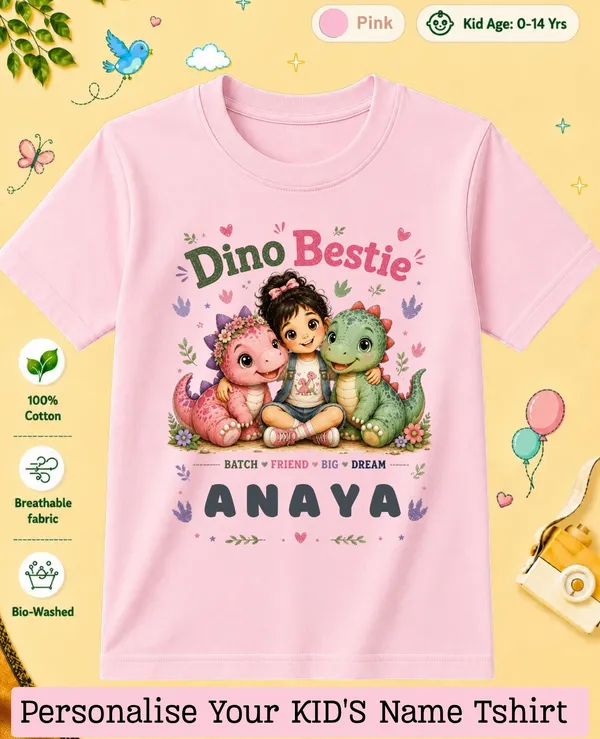 Dino_Bestie_Kids_Custom_Tshirt