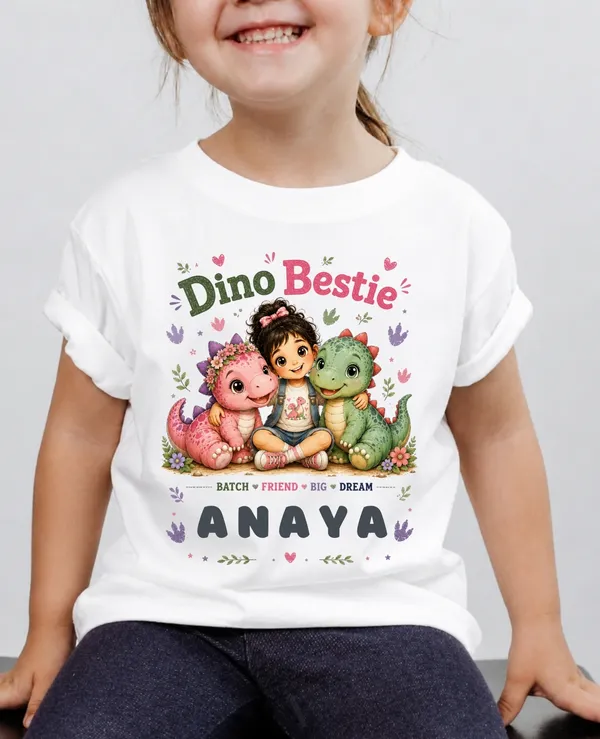 Dino_Bestie_Kids_Custom_Tshirt