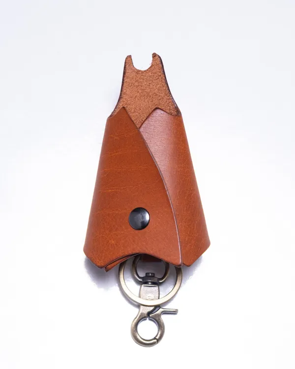 Bat_-Tan_Full_Grain_Leather_Keywrap_Keychain