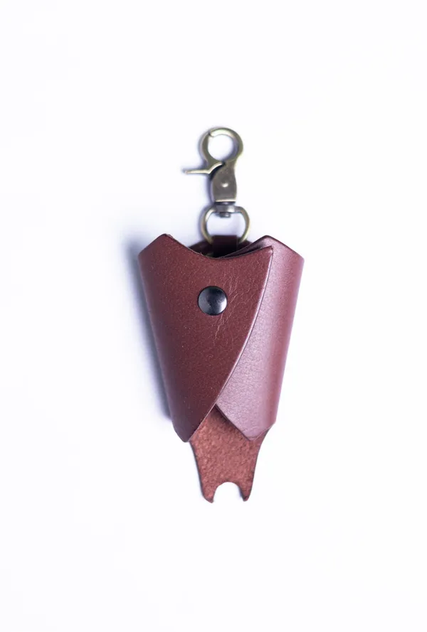 Bat_-_Brown_Full_Grain_Leather_Keywrap_Keychain