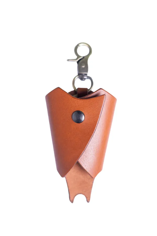 Bat_-Tan_Full_Grain_Leather_Keywrap_Keychain