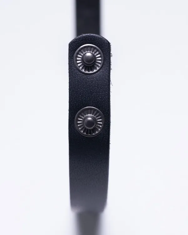 The_Strand_-_Black_Full_Grain_Leather_Wrist_Band