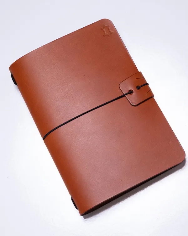 The_Ink_A5_-_Tan_Full_Grain_Leather_Journal_Cover_with_Notebooks