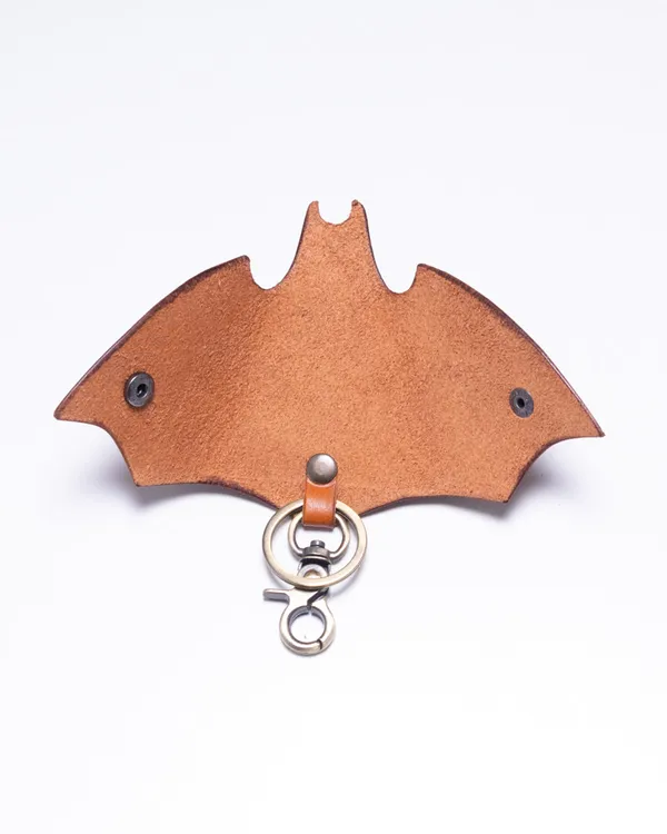 Bat_-Tan_Full_Grain_Leather_Keywrap_Keychain
