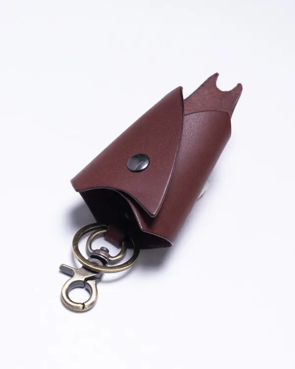 Bat_-_Brown_Full_Grain_Leather_Keywrap_Keychain